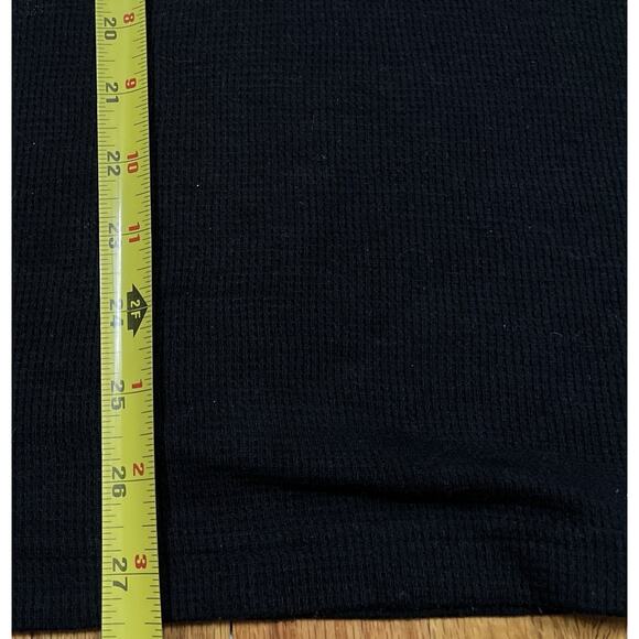 Y2K Simpsons Homer Air Guitar Waffle Knit Thermal Shirt Slim XL Black L/S VTG - Picture 5 of 7